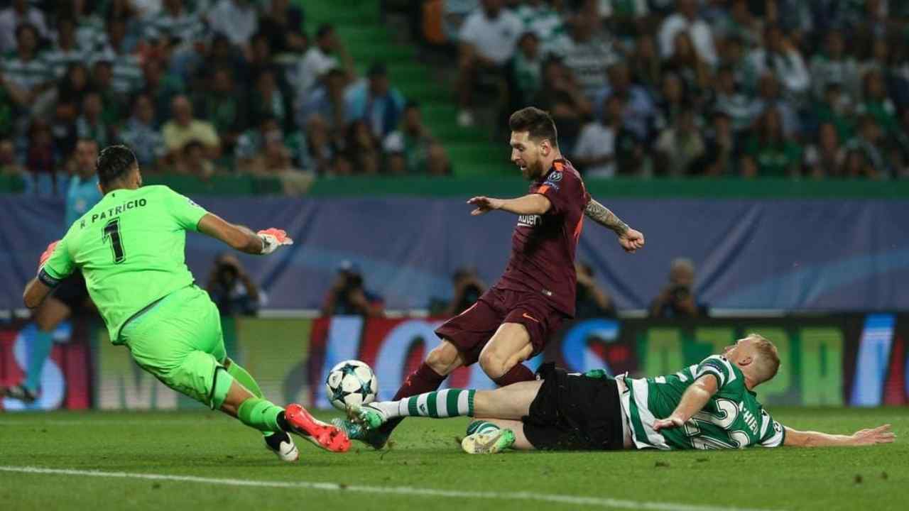 Messi sfida Rui Patricio in Sporting Lisbona - Barcellona