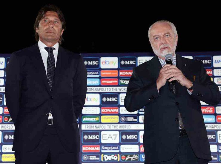 Antonio Conte Aurelio De Laurentiis - Foto Lapresse - Ilgiornaledellosport.net