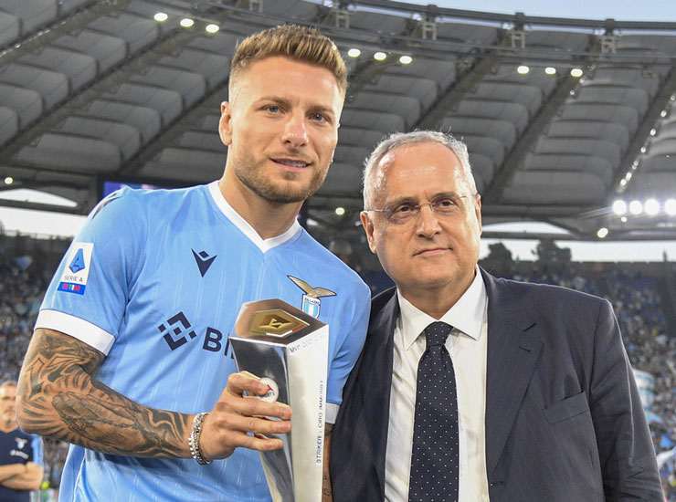 Ciro Immobile Claudio Lotito - Foto Lapresse - Ilgiornaledellosport.net