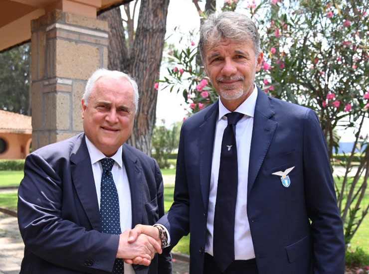 Claudio Lotito, Marco Baroni - Foto Lapresse - Ilgiornaledellosport.net