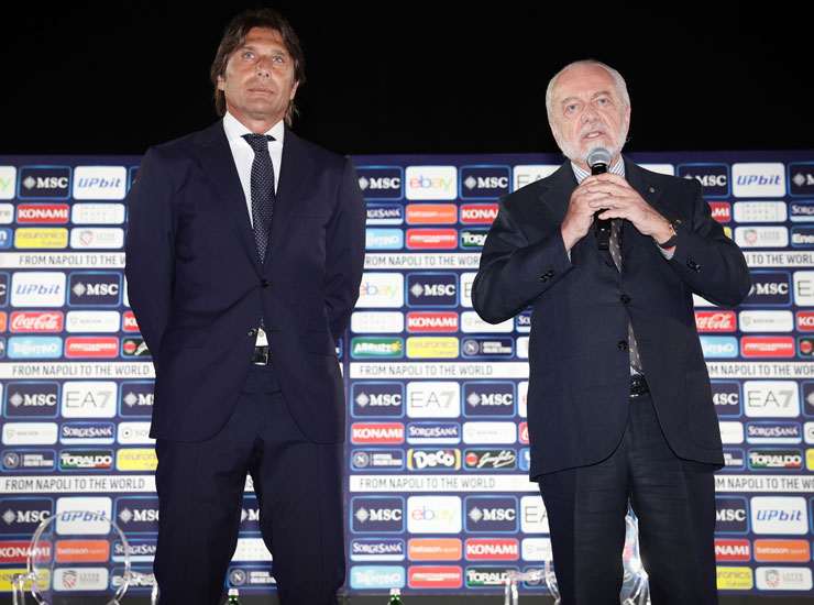 Antonio Conte Aurelio De Laurentiis - Foto Lapresse - Ilgiornaledellosport.net