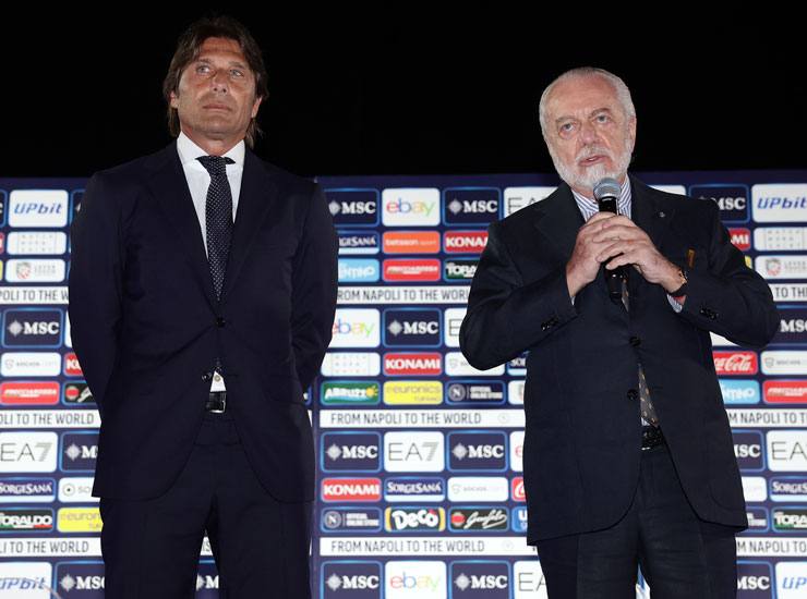 Antonio Conte Aurelio De Laurentiis - Foto Lapresse - Ilgiornaledellosport.net