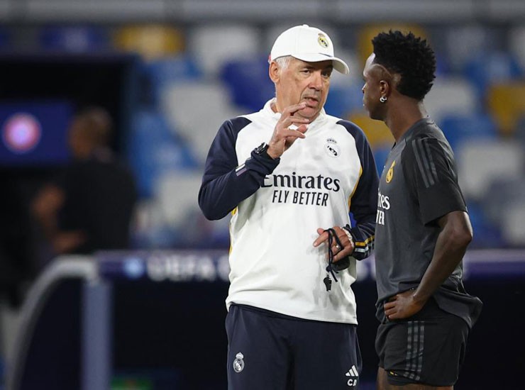 Carlo Ancelotti e Vinicius Junior - Foto Lapresse - Ilgiornaledellosport.net