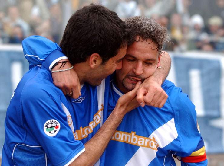 Roberto Baggio, Pep Guardiola - Foto Lapresse - Ilgiornaledellosport.net