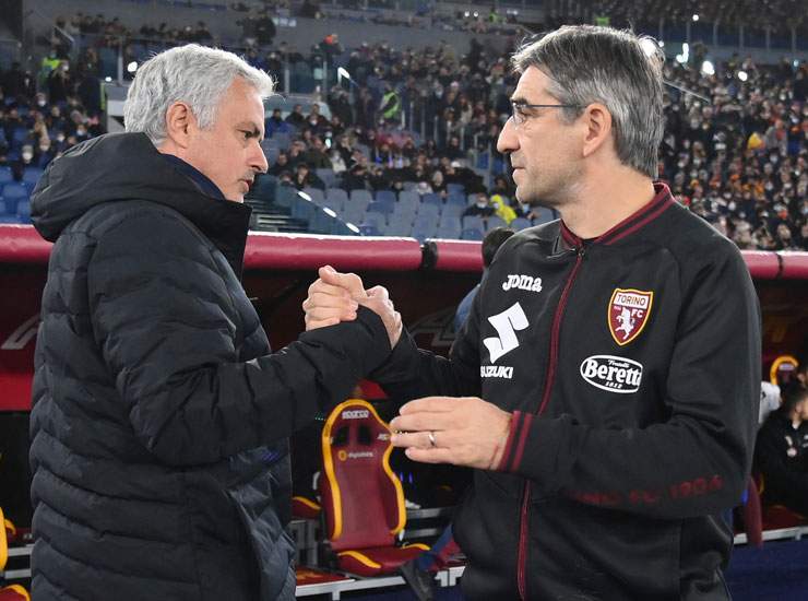 José Mourinho e Ivan Juric - Foto Lapresse - Ilgiornaledellosport.net