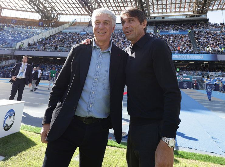 Gian Piero Gasperini, Antonio Conte - Foto Lapresse - Ilgiornaledellosport.net