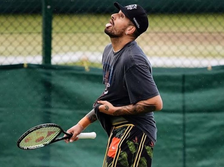 Nick Kyrgios allenamento - Instagram k1ngkyrg1os - Ilgiornaledellosport.net