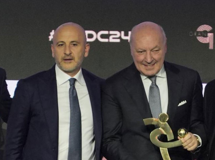 Il ds dell'Inter Piero Ausilio e il presidente Beppe Marotta - Foto Lapresse - Ilgiornaledellosport.net