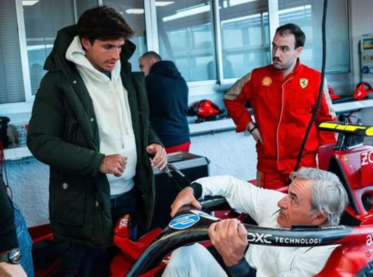 Carlos Sainz jr e il padre Carlos a Fiorano - Instagram carlossainz55 - Ilgiornaledellosport.net