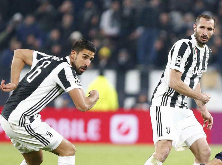 Sami Khedira e Giorgio Chiellini ai tempi della Juventus - Foto Lapresse - Ilgiornaledellosport.net