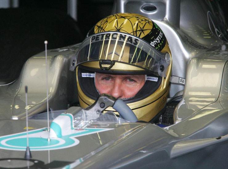 Michael Schumacher ai tempi della Mercedes nel 2011 - Foto Lapresse - Ilgiornaledellosport.net