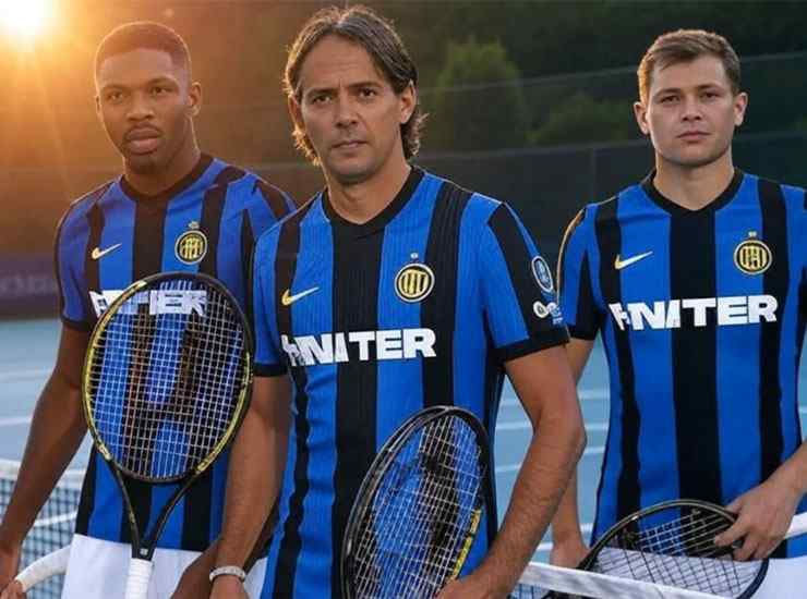 Thuram, Inzaghi e Barella in versione... tennisti - Fonte X - Ilgiornaledellosport.net