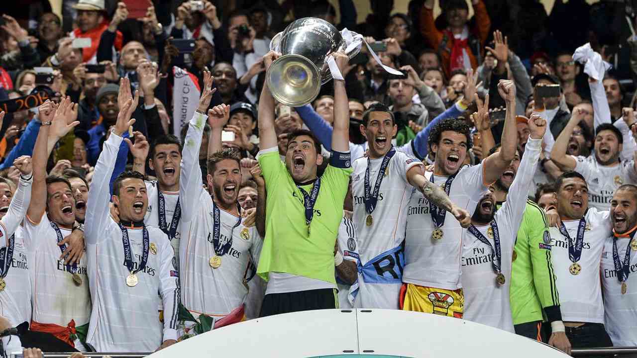 Il Real Madrid festeggia la Champions 2014 - Foto Lapresse - Ilgiornaledellosport.net