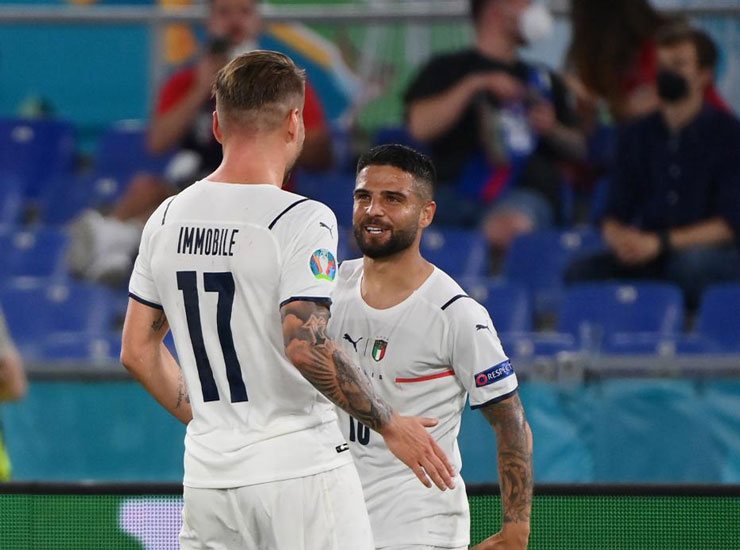 Ciro Immobile e Lorenzo Insigne in nazionale durante Euro 2020 - Foto Lapresse - Ilgiornaledellosport.net