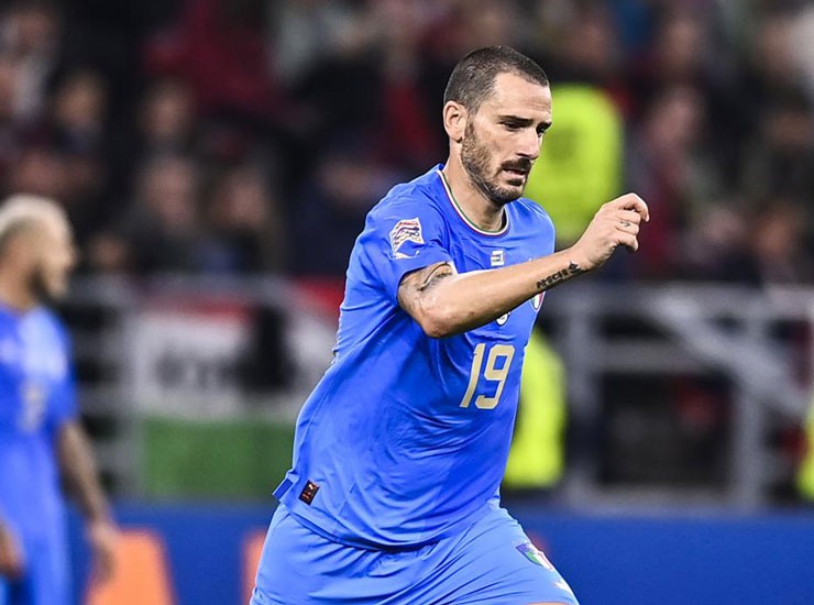 Leonardo Bonucci con la maglia dell'Italia - Foto Lapresse - Ilgiornaledellosport.net