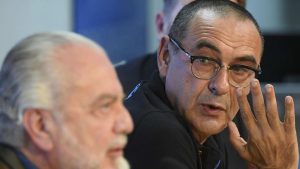 Aurelio De Laurentiis Maurizio Sarri - Foto Ansa - Ilgiornaledellosport.net