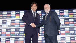 Antonio Conte Aurelio De Laurentiis - Foto Lapresse - Ilgiornaledellosport.net