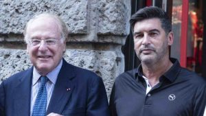 Paolo Scaroni Paulo Fonseca - Foto Lapresse - Ilgiornaledellosport.net