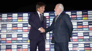 Antonio Conte Aurelio De Laurentiis - Foto Lapresse - Ilgiornaledellosport.net