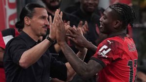 Zlatan Ibrahimovic, Rafa Leao - Foto Lapresse - Ilgiornaledellosport.net