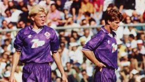 Stefan Effenberg e Brian Laudrup alla Fiorentina nel 1993 - Fonte X - Ilgiornaledellosport.net