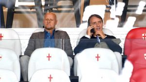 Attilio Lombardo e Roberto Mancini a Marassi - Foto Lapresse - Ilgiornaledellosport.net